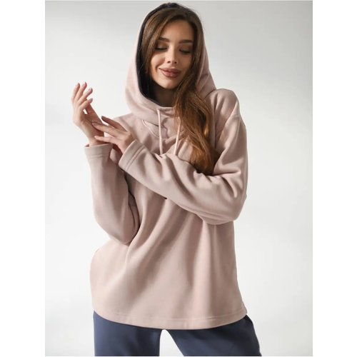 фото Костюм текстильный край, размер 52, бежевый, синий