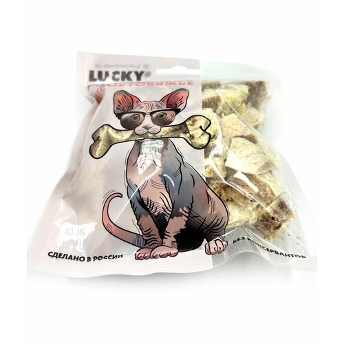 lucky animals бобы плющенные 150гр Lucky Animals Легкое говяжье для кошек 12 г