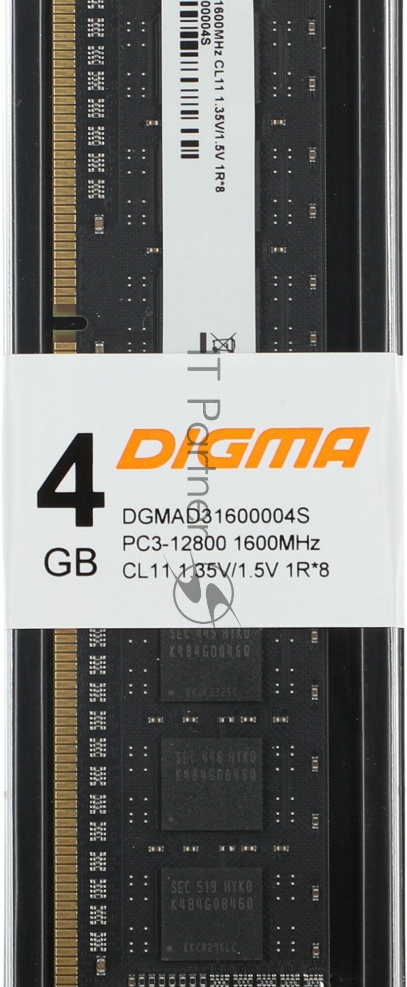 Оперативная память Digma DDR3L - 4Gb, 1600 МГц, DIMM, CL11 (dgmad31600004s) - фото №2