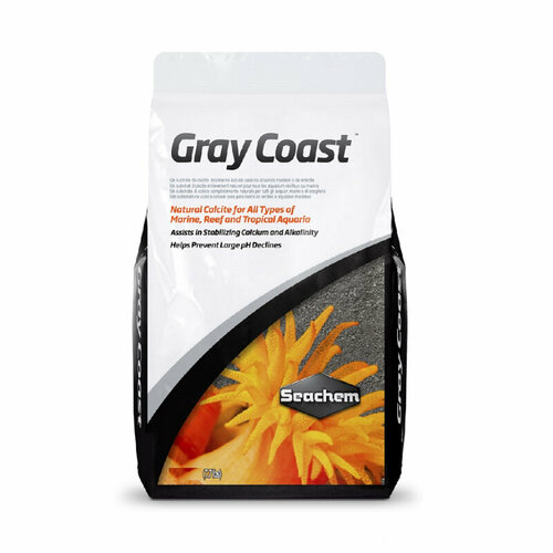 Грунт для аквариума кальцитовый Seachem Gray Coast фракция 0,5-1,5 мм. 10кг