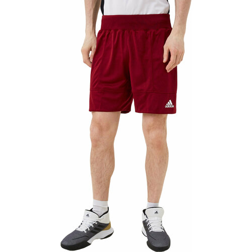 фото Шорты adidas, размер 2xl, бордовый