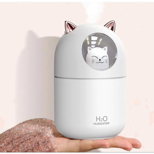 Увлажнитель воздуха мини Котик с подсветкой ультразвуковой увлажнитель для дома ночник светильник 550₽