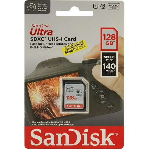 SD карта Sandisk Ultra SDSDUNB-128G-GN6IN