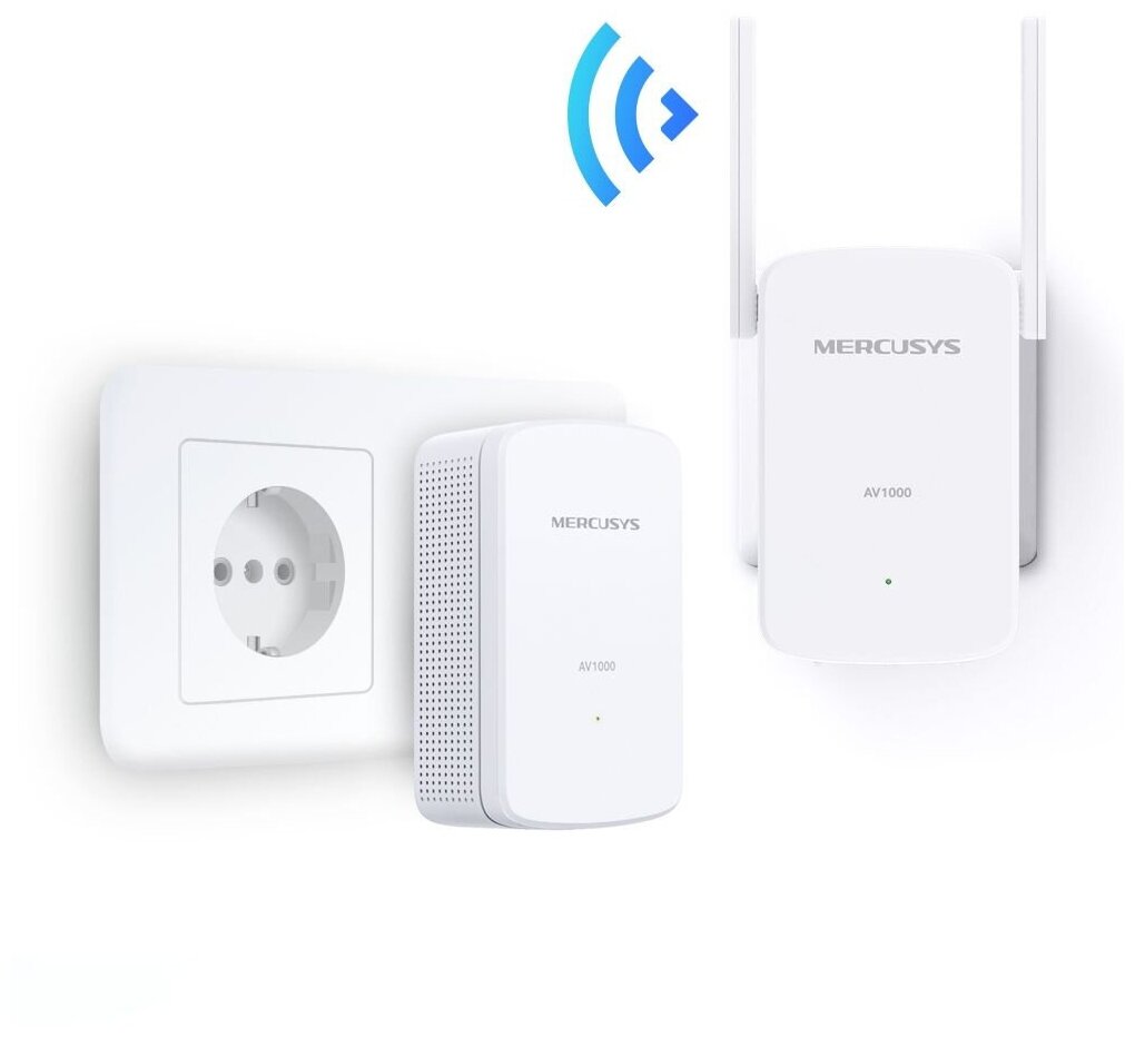 Wi-Fi адаптер Powerline Mercusys MP510 KIT AV1000 Gigabit Ethernet N300 + MP500 комплект