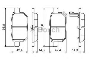 Тормозные колодки Bosch - фото №1