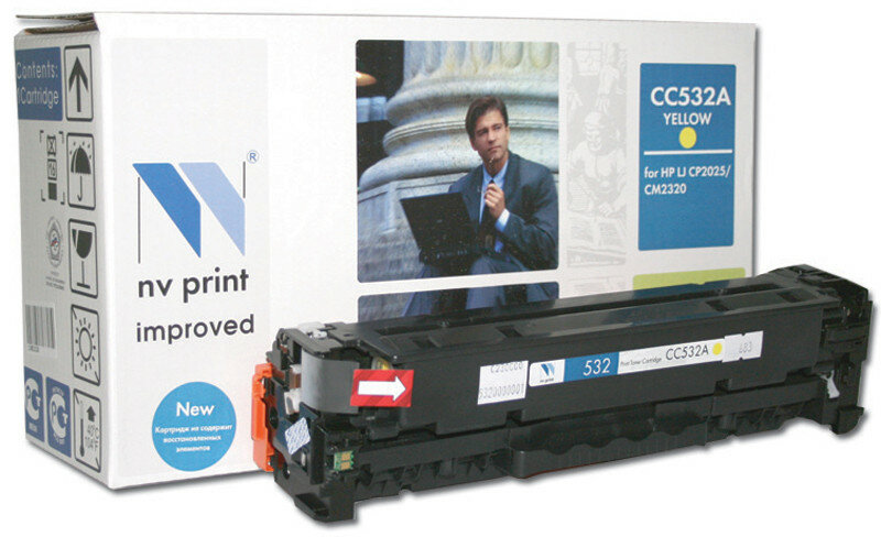 Картридж совм. NV Print CC532A/Canon 718 желтый для HP CLJ CP2025/CM2320 Canon MF-8330/8350(2800стр.) (Под заказ), 162253