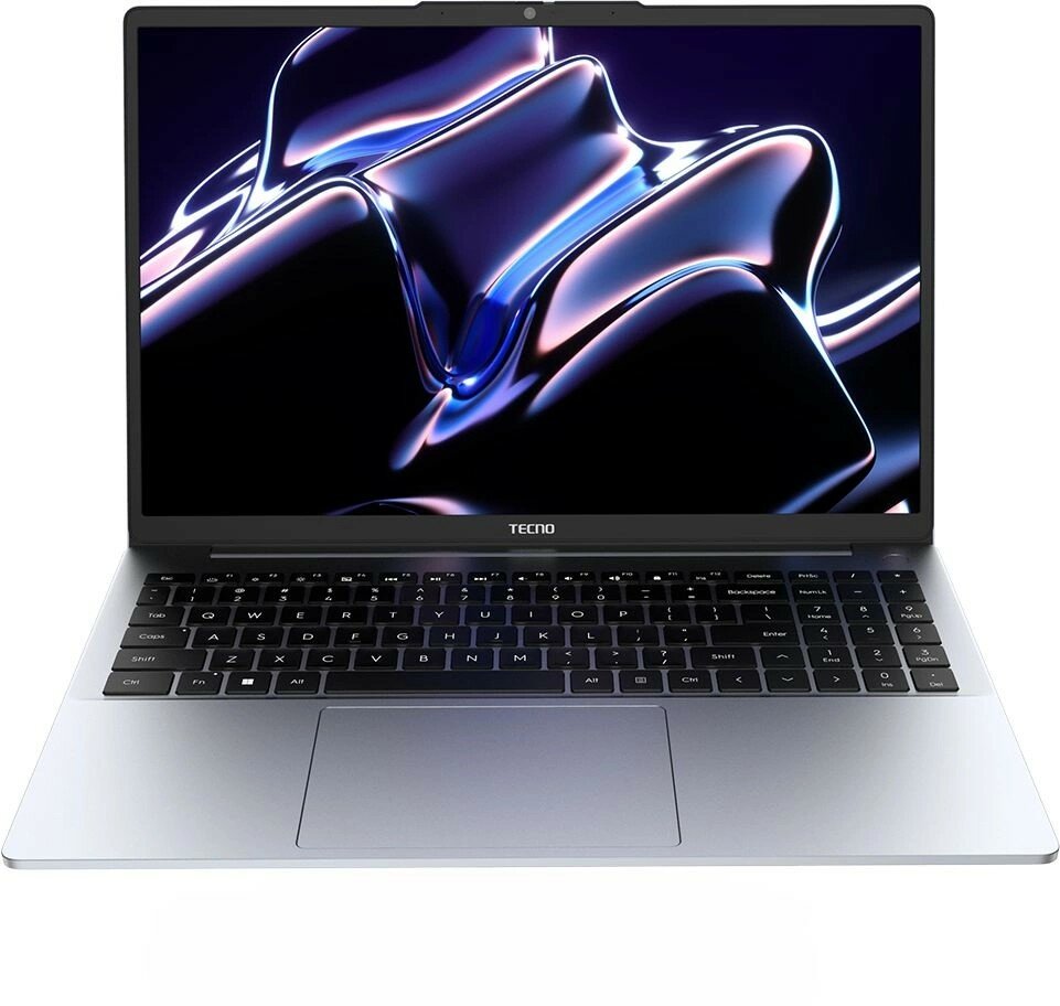 TECNO MegaBook K16AS 16", IPS, Intel Core i5 1235U 1.3ГГц, 10-ядерный, 16ГБ LPDDR4, 512ГБ SSD, Intel Iris Xe graphics, Windows 11 Home, серебристый