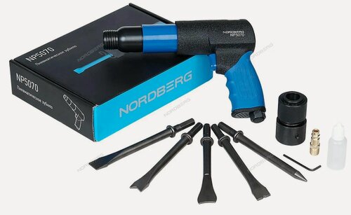 Изображение товара NP5070 NORDBERG пневмозубило NP5070 250мм с комплектом насадок и быстросъемн. держателем