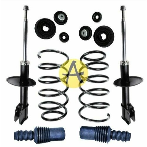 Комплект передней подвески Renault Logan -2014 Sandero - 2014 Lada Largus Nissan Almera G15 12- пружины амортизаторы опоры пыльники-отбойники 19870₽