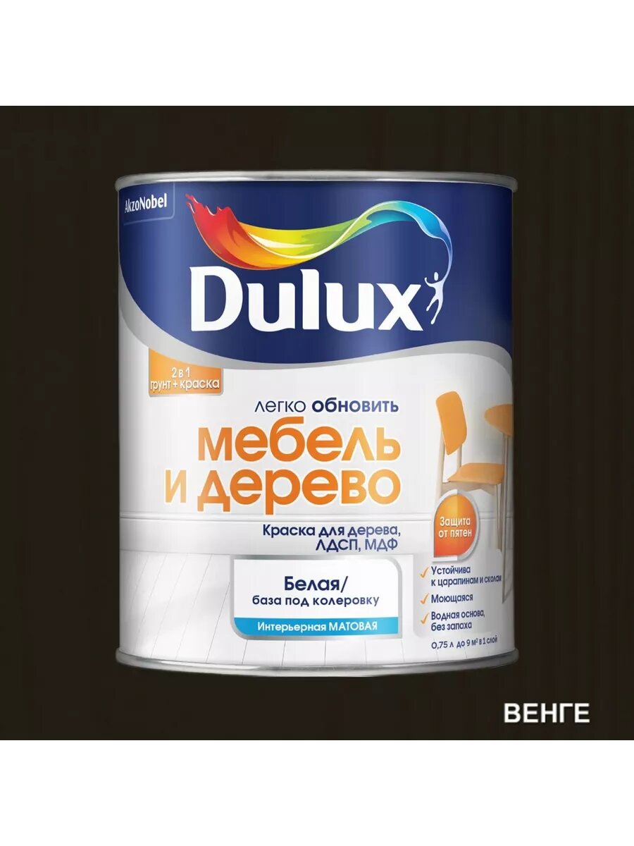 Краска легко обновить Мебель и Дерево 0.75л, RAL 8019