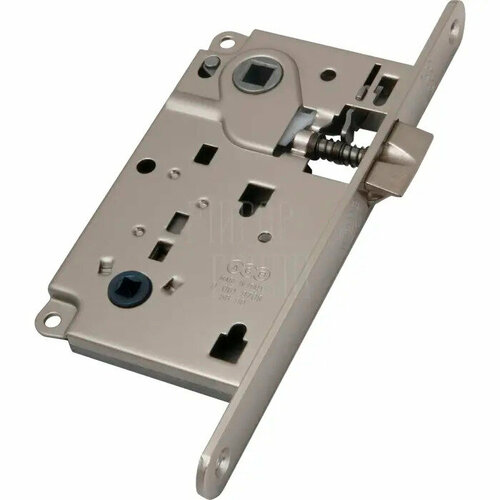 Защелка AGB Centro Solo под завертку WC(защелка вверху, металл. язычек, без ригеля) без отв. планки античная бронза