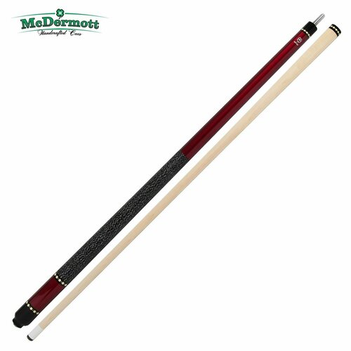 Кий для американского пула McDermott Lucky L10, двухсоставный красный