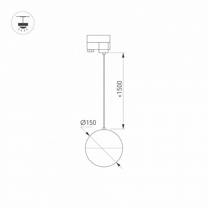 Трековый светодиодный светильник Arlight LGD-Emisfero-Track-Hang-2TR-R150-11W Day4000 / - фото №1