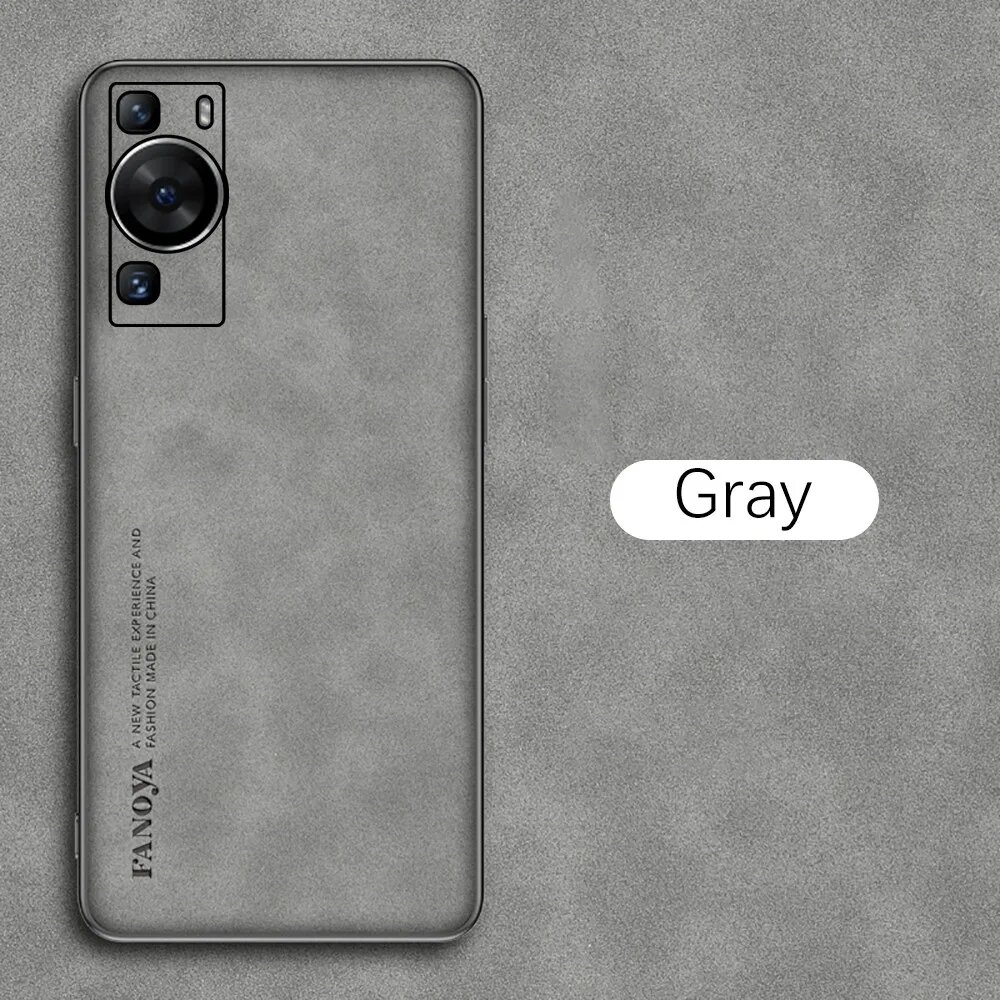 Чехол для Huawei P60 Pro, Grey 3, кожа