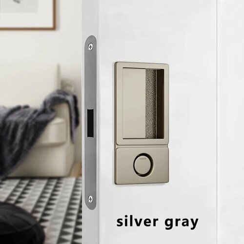 Скрытый магнитный дверной замок черный silver gray 4054₽