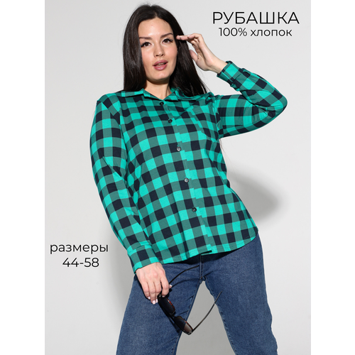 фото Рубашка zoya, размер 54, зелeный