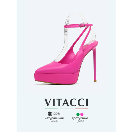 фото Туфли слингбэки vitacci, размер 40, фуксия