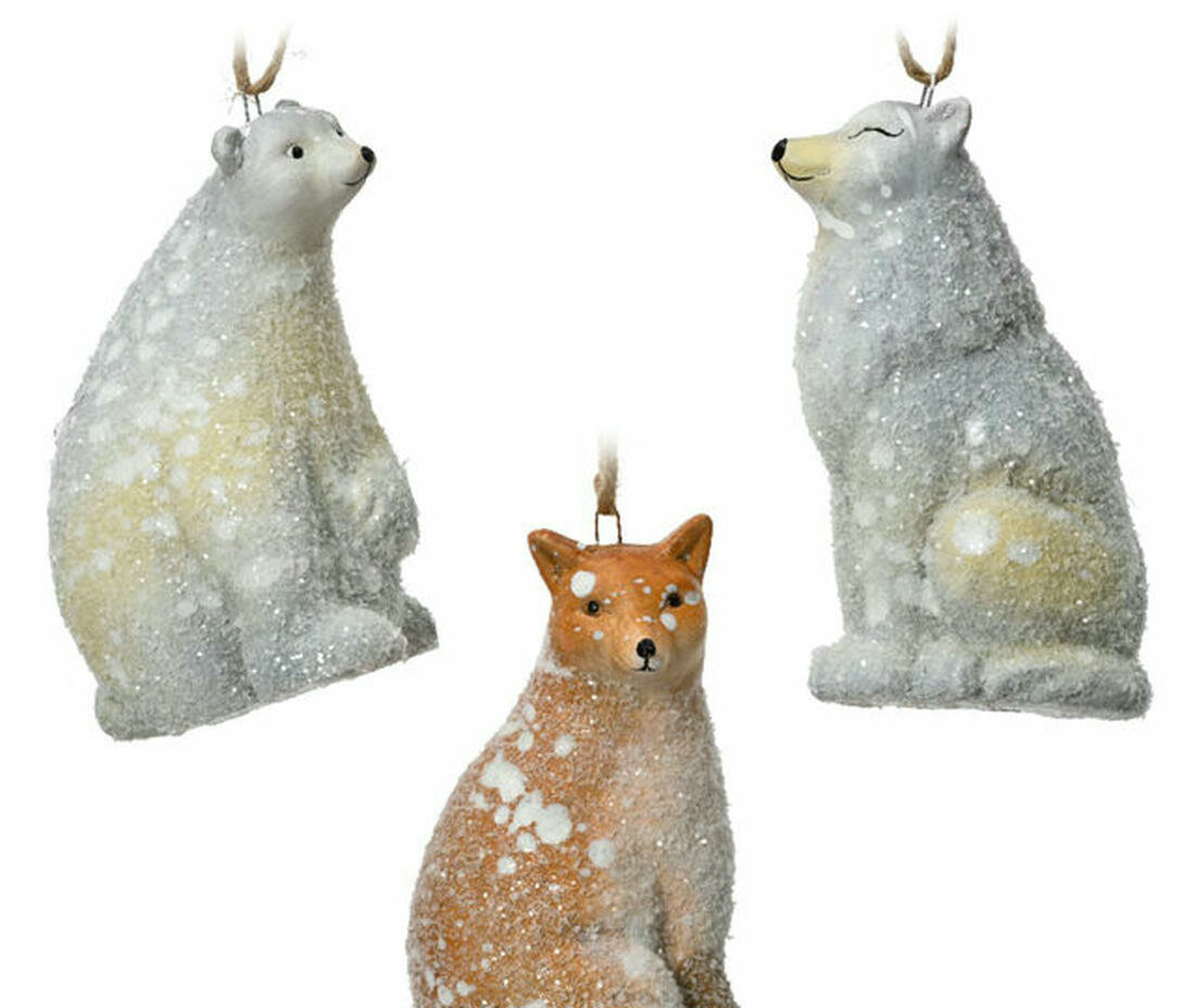 Набор ёлочных украшений, керамика, 9 см, 3 шт, Kaemingk — фото 1
