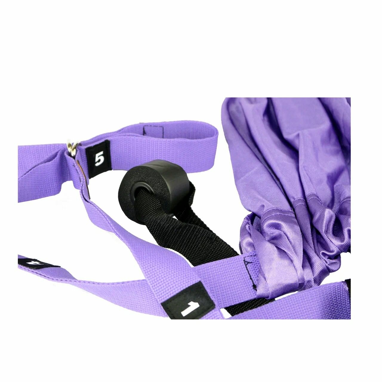 Гамак для занятия йогой YS-07 (сиреневый), нейлоновый , нагрузка до 150 кг. — фото 1