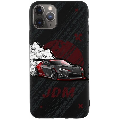 Силиконовый чехол Mcover для Apple iPhone 11 Pro с рисунком JDM чёрная машина силиконовый чехол mcover для apple iphone 11 с рисунком jdm машина