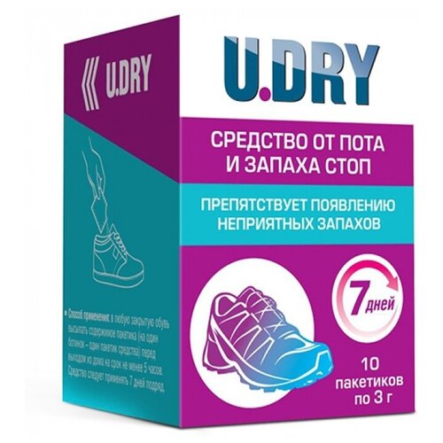 Дезодорант для ног U.Dry/Ю.Драй пак. 3г 10шт