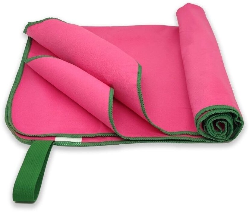 Полотенце спортивное для бассейна 50x100 розово-зеленое - фотография № 11