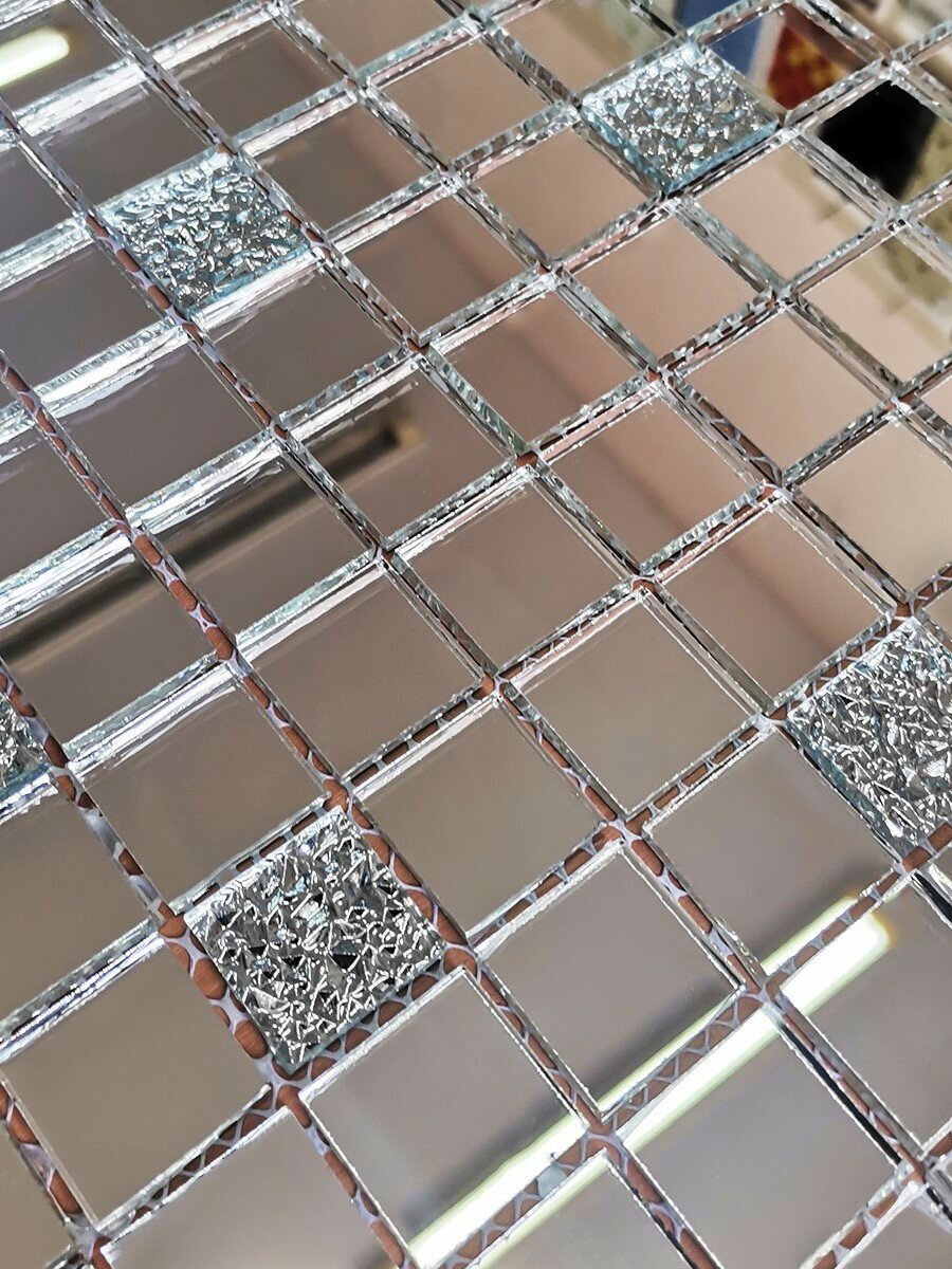 Зеркальная плитка мозаика для ванны / Кухонный фартук на стену / 30х30 см 5 листов (0.45 кв м в упаковке) - фотография № 9