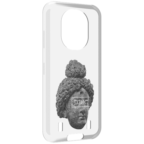 Чехол MyPads каменное лицо девушки для Oukitel WP16 задняя-панель-накладка-бампер