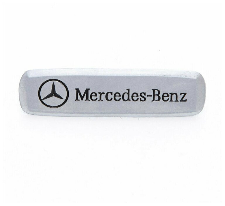 Шильдик (логотип) Mercedes металлический/для автоковриков/сумок/папок