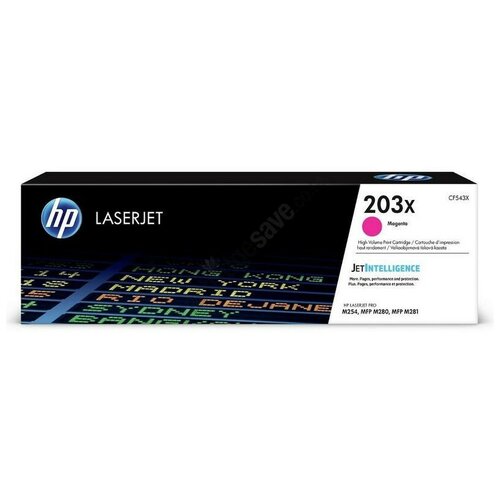 Картридж лазерный HP 203X CF543X пур. для CLJ Pro M254 MFP M280/281 тонер картридж cactus cs cf543x пурпурный 2500стр для hp lj m254dw m280nw m281fdn