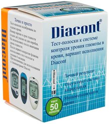 Diacont тест-полоски, 50 шт.