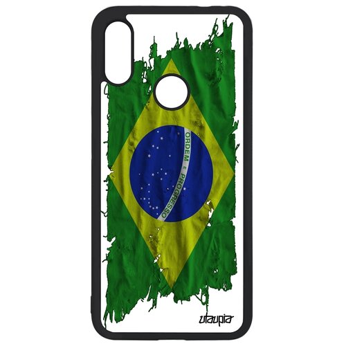 фото Чехол для xiaomi redmi note 7, "флаг бразилии на ткани" страна utaupia