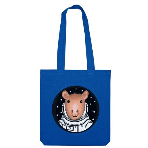 Сумка шоппер Us Basic, синий сумка капибара космонавт серый