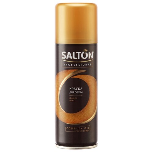 Краска-аэрозоль SALTON Professional Complex Oil для гладкой кожи, цвет черный, 250мл