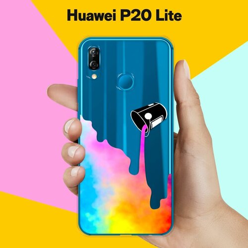 Силиконовый чехол Краски на Huawei P20 Lite силиконовый чехол на huawei p20 lite хуавей п 20 лайт robert b weide прозрачный