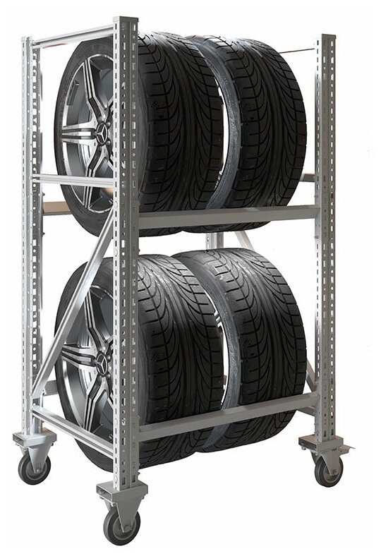 фото Стеллаж практик MS Pro 1350/781x606 передвижной для хранения 4 шин