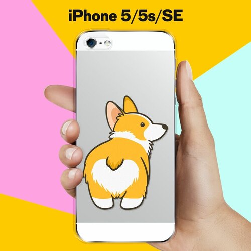 защитное стекло для iphone 5 5s se 5c прозрачный Силиконовый чехол Корги на Apple iPhone 5/iPhone 5S/iPhone SE