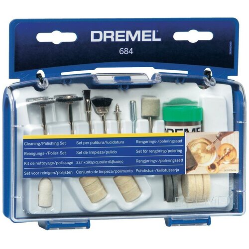 Набор оснастки для чистки 20 предметов Dremel 26150684JA 1 шт полировальная паста полировальная паста шлифовальный воск для шлифовки и заточки