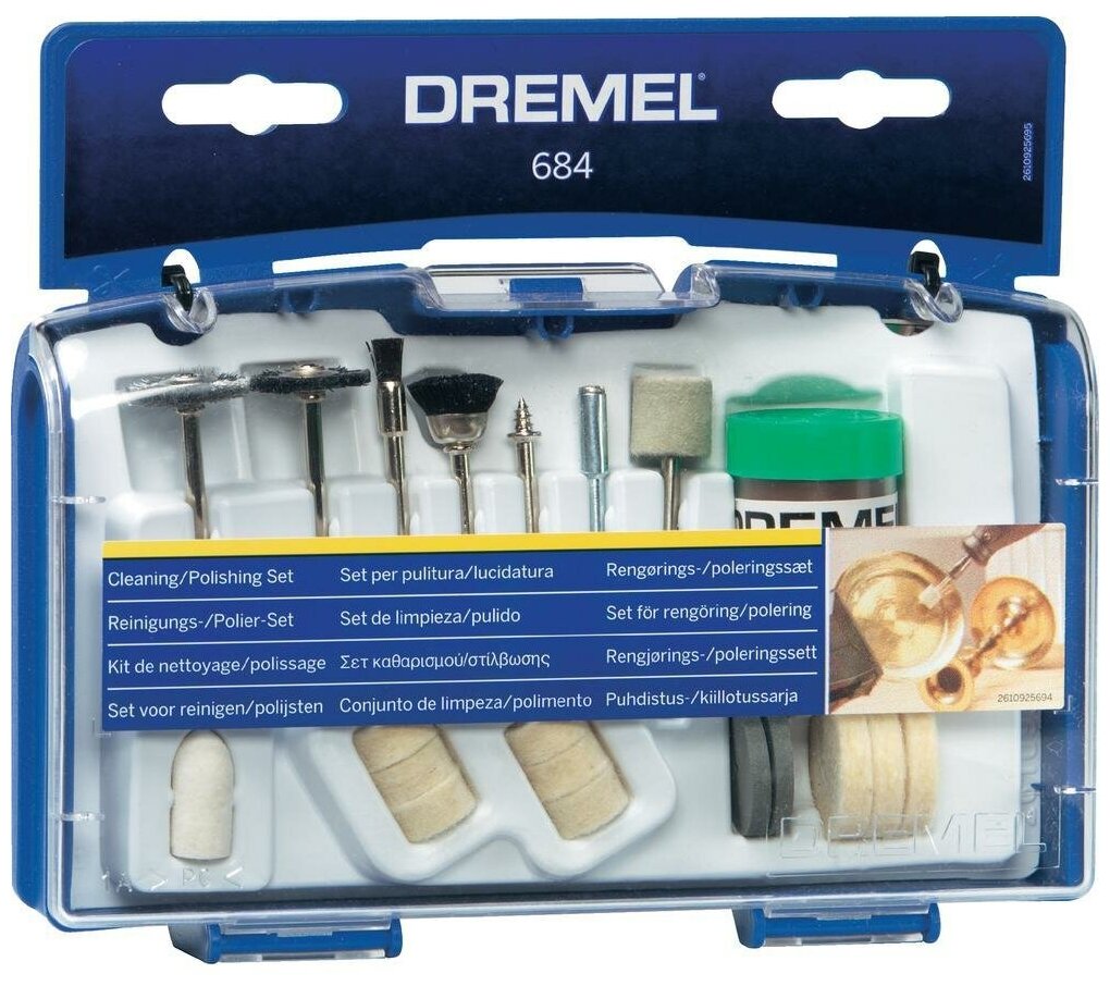 Набор оснастки для чистки 20 предметов Dremel 26150684JA