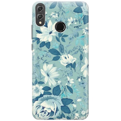фото Re:paчехол - накладка artcolor для honor 8x с принтом "цветы на голубом"
