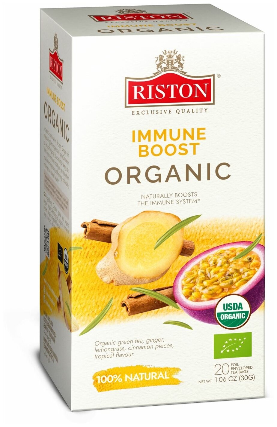 Чай травяной органический в пакетиках Riston Для Иммунитета, 20 шт, 30 г