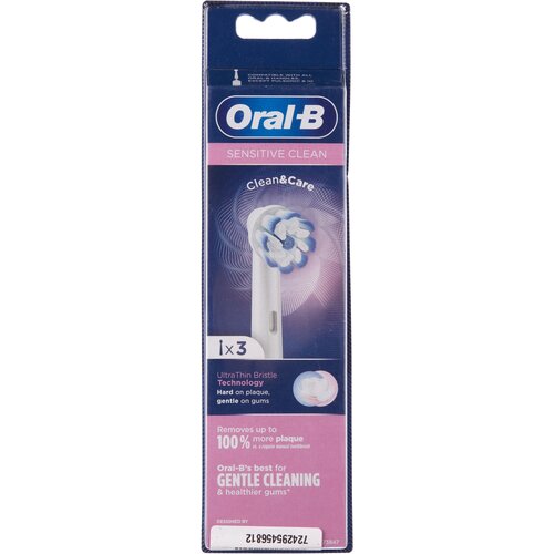 Набор насадок Oral-B EB 60-3 белый, 3 шт. насадка braun oral b sensitive clean 1 шт