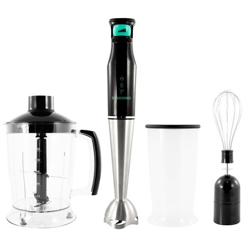 Блендер погружной Starwind SBP2412b 800Вт темно-серыйбирюзовый 422200₽