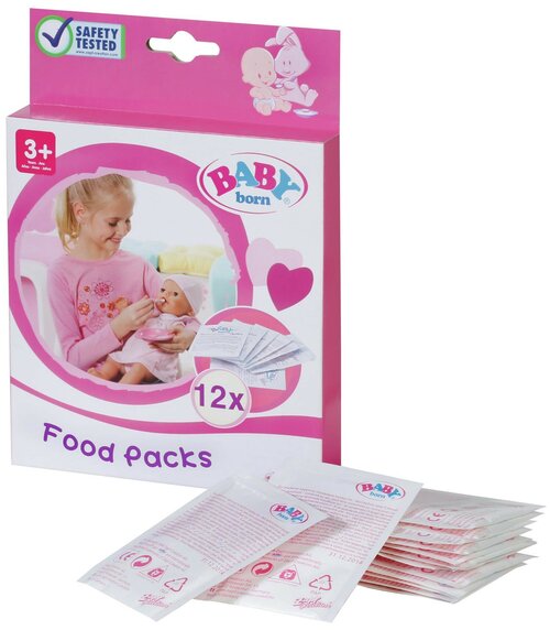 Детское питание Zapf Creation Baby born 12 пакетиков (779-170) белый