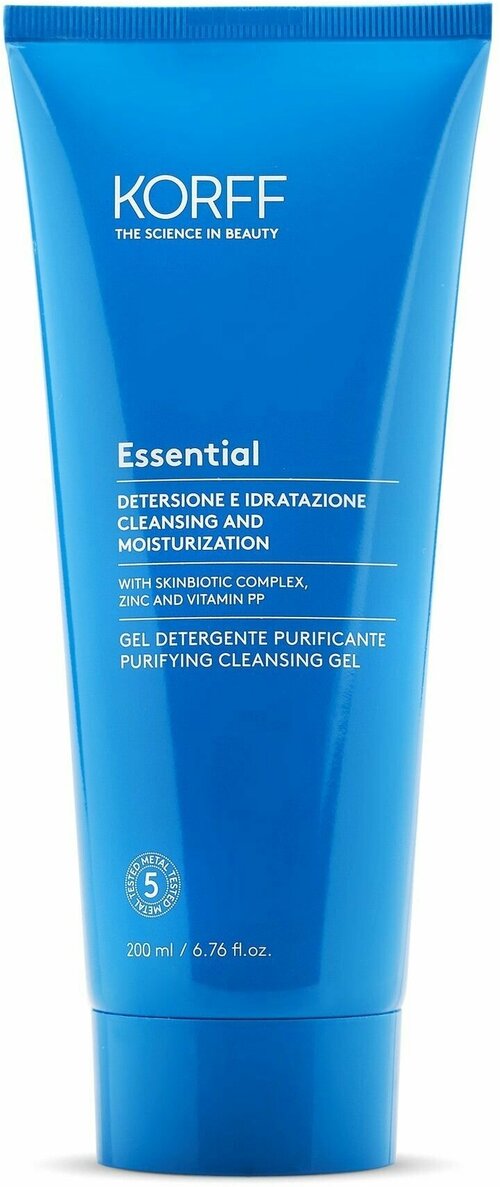 KORFF Очищающий и увлажняющий гель для лица Essential Cleansing And Moisturization Purifying Cleansing Gel