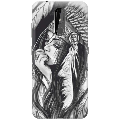фото Re:paчехол - накладка artcolor для nokia 3.2 (2019) с принтом "эскиз девушки"