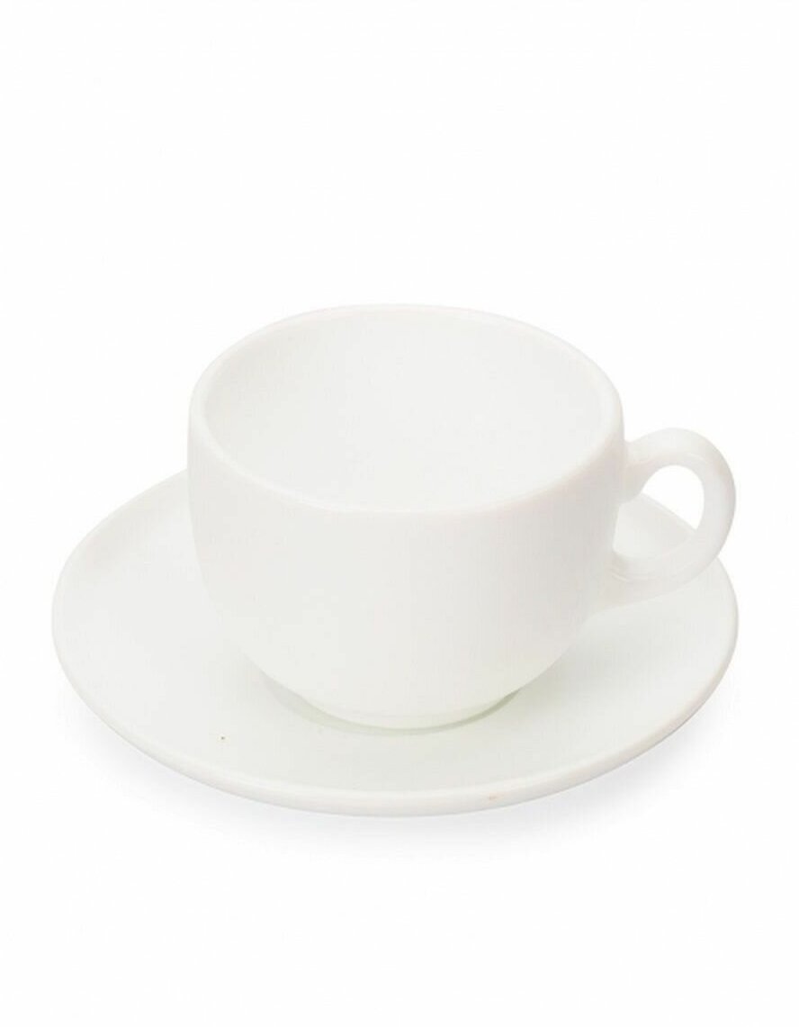 Чайный набор Luminarc Essence White 12 предметов Чашка 6шт 220мл Блюдца 6шт стекло Сервиз Посуда