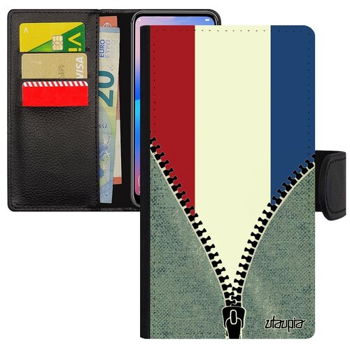 фото Чехол-книжка для смарфона apple iphone se 2020, "флаг голландии на молнии" государственный utaupia