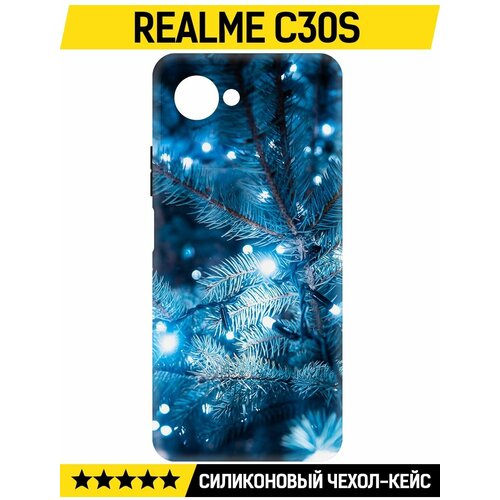 Чехол-накладка Krutoff Soft Case Гирлянда для Realme C30s черный