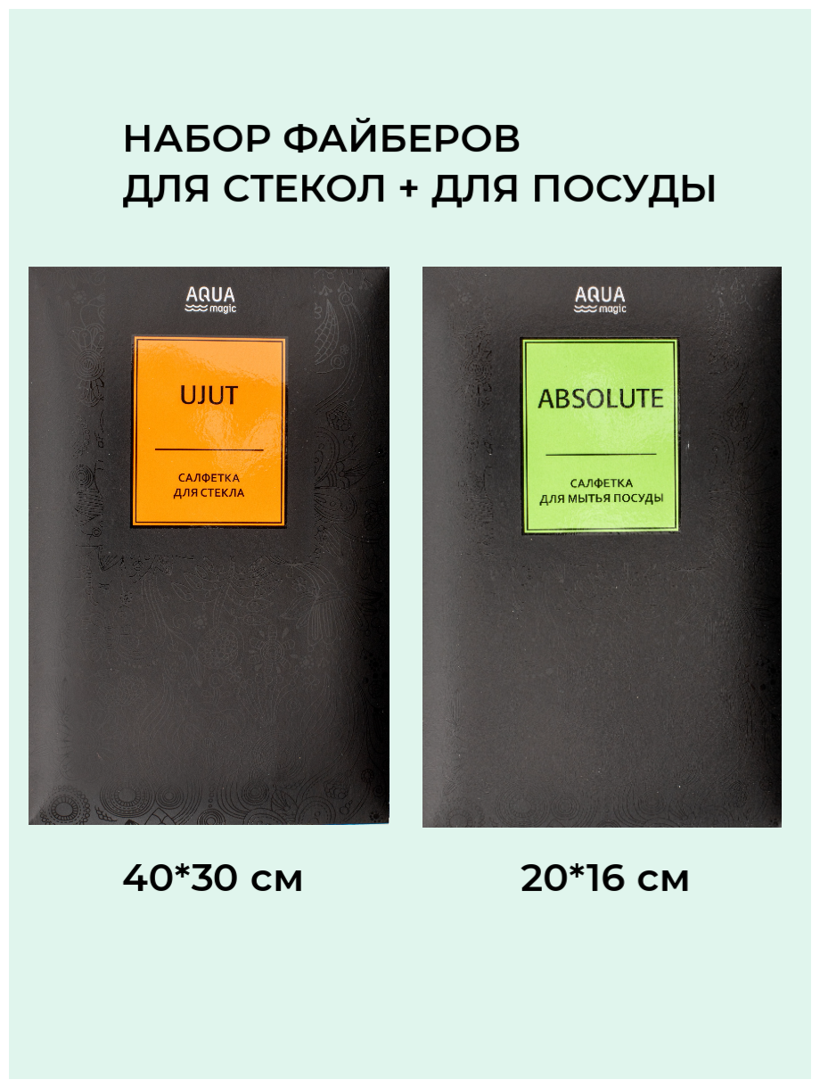 Салфетки тряпки для уборки из микрофибры для стекол и посуды (набор 2 шт) Гринвей - фотография № 1